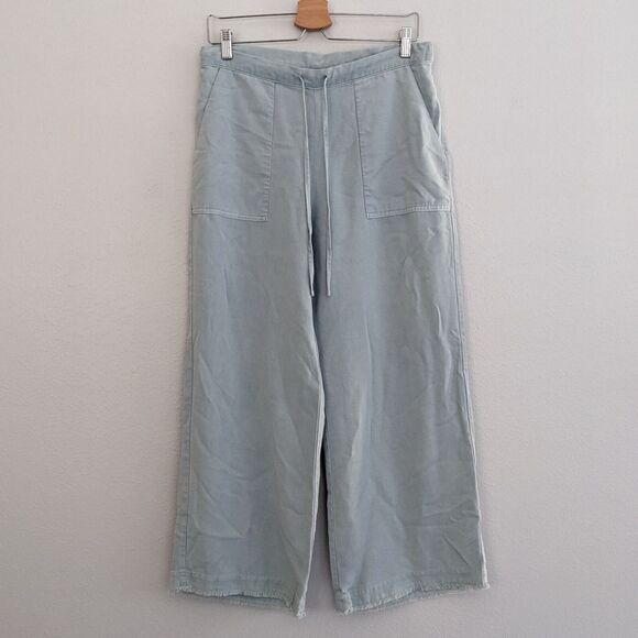 Women's Liebskind Wide Leg Pants Blue Gray Sea Point Beach Eur Sz 36 US Sz 6 - Picture 1 of 5